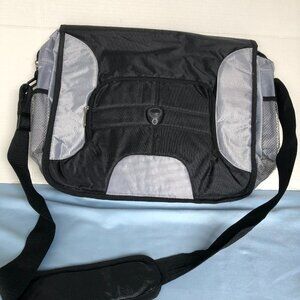 Overland Messenger Laptop Bag Gray & Black with Shoulder Strap #G4